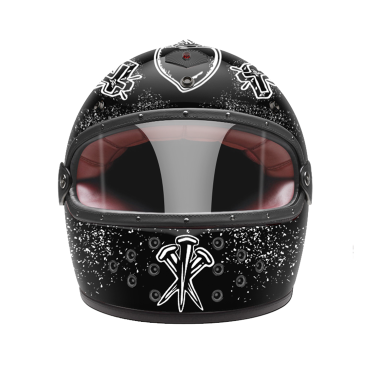 Full Face Tragic Heart-helmet-front-clear smoke