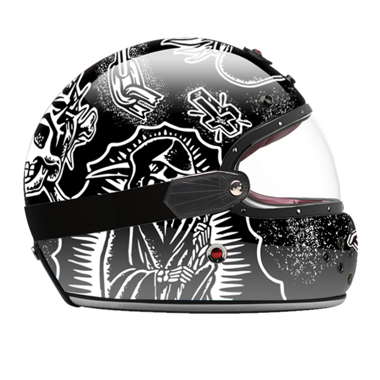 Full Face Tragic Heart-helmet-side-clear smoke