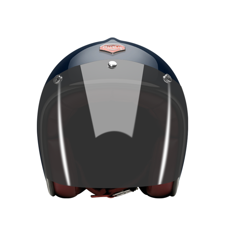 Open-Face-Franc-Bourgeois-helmet-front-Dark-brown