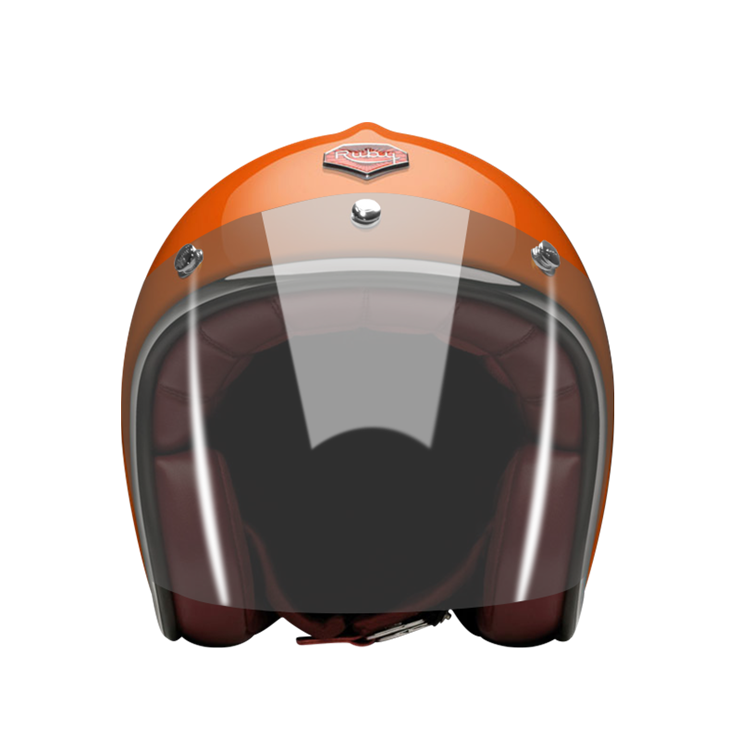 Open Face Menilmontant_helmet_front_Light_brown