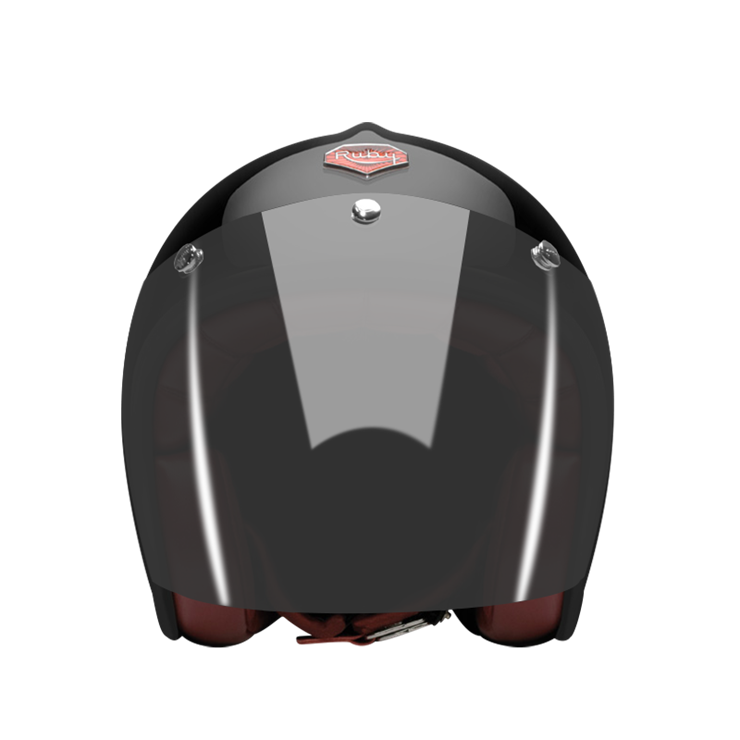 Open-Face-Raspail-helmet-front-Dark-brown